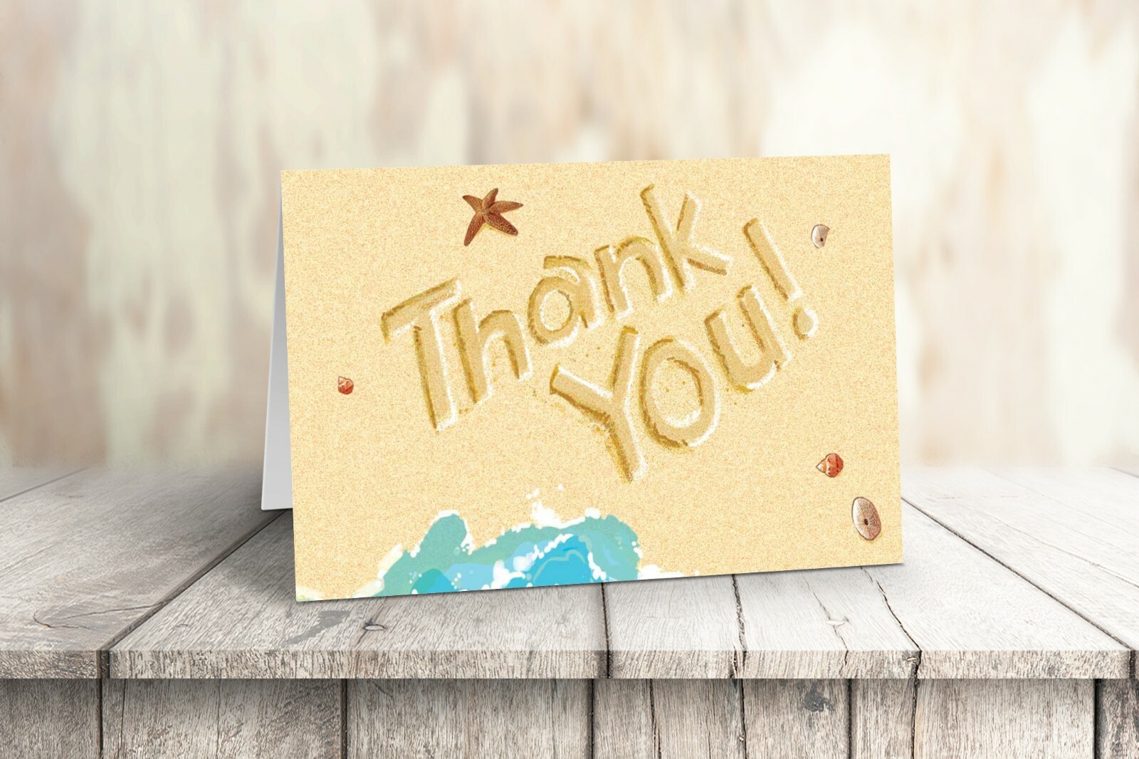Thank You - Beach Note Card Set - 4 1/4 x 5 1/2 in. 10 Boxed Note Cards - 14032