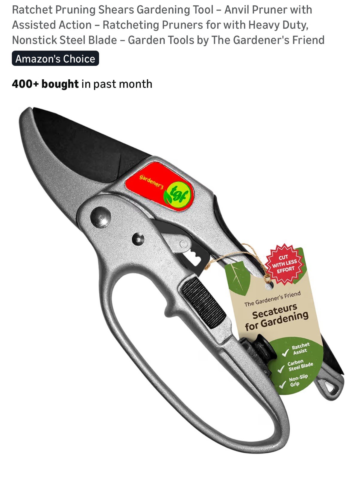 Ratchet Pruning Shears Gardening Tool