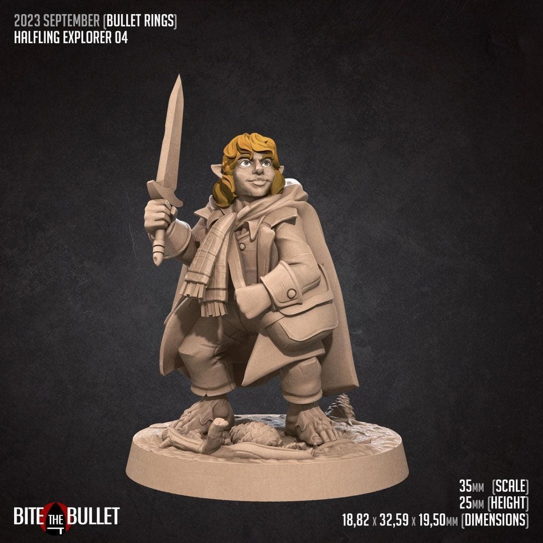 Bullet Rings, Halflings, Hobbits, Fellowship Explorers | TABLETOP SCALE | TTRPG