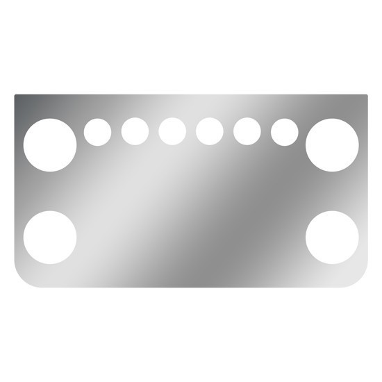 Turnpike Truck Trim 34 X18 Inch Rear Center Panel Rounded Corners W/ Light Holes