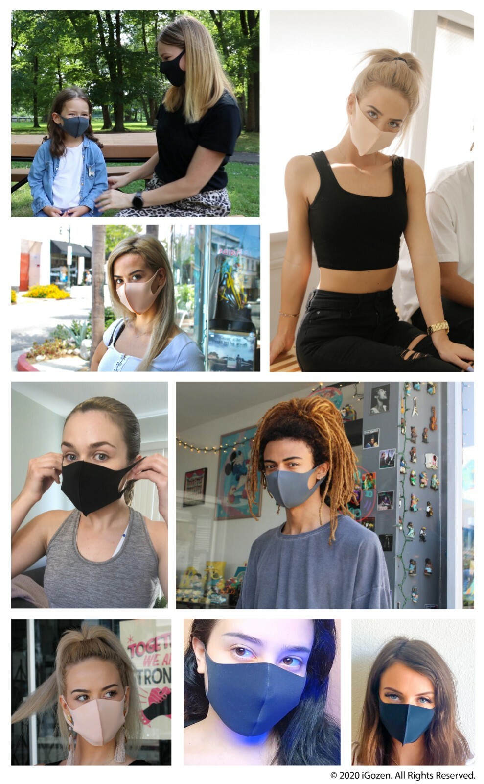 Nanosase BNS Polyester Spandex Masks - Black (4 Pack)