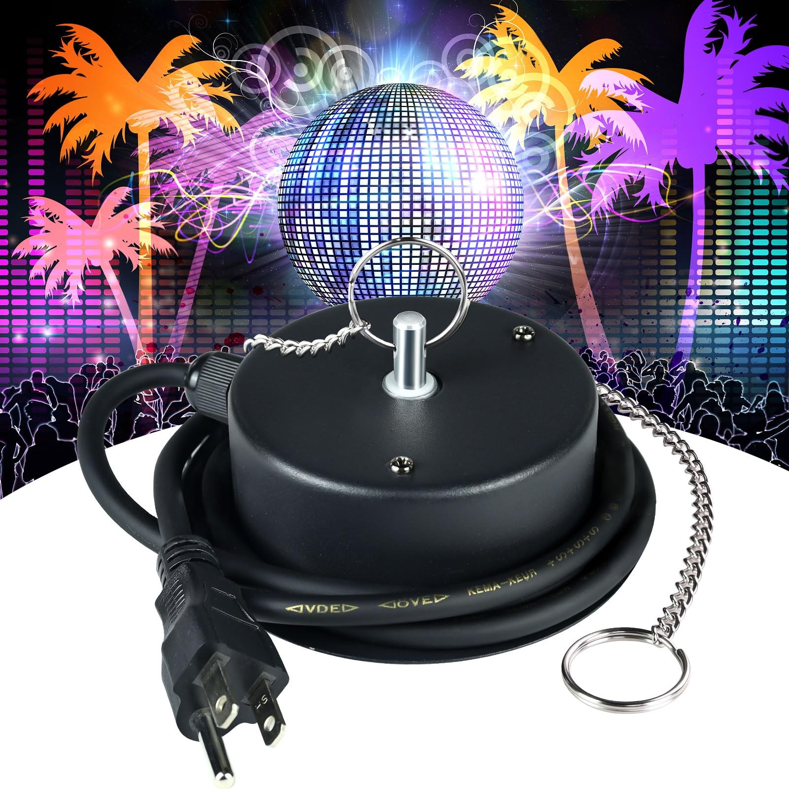 2.5 RPM Heavy Duty Disco Mirror Ball Electric Motor Rotator Fits 416 Inch Ball