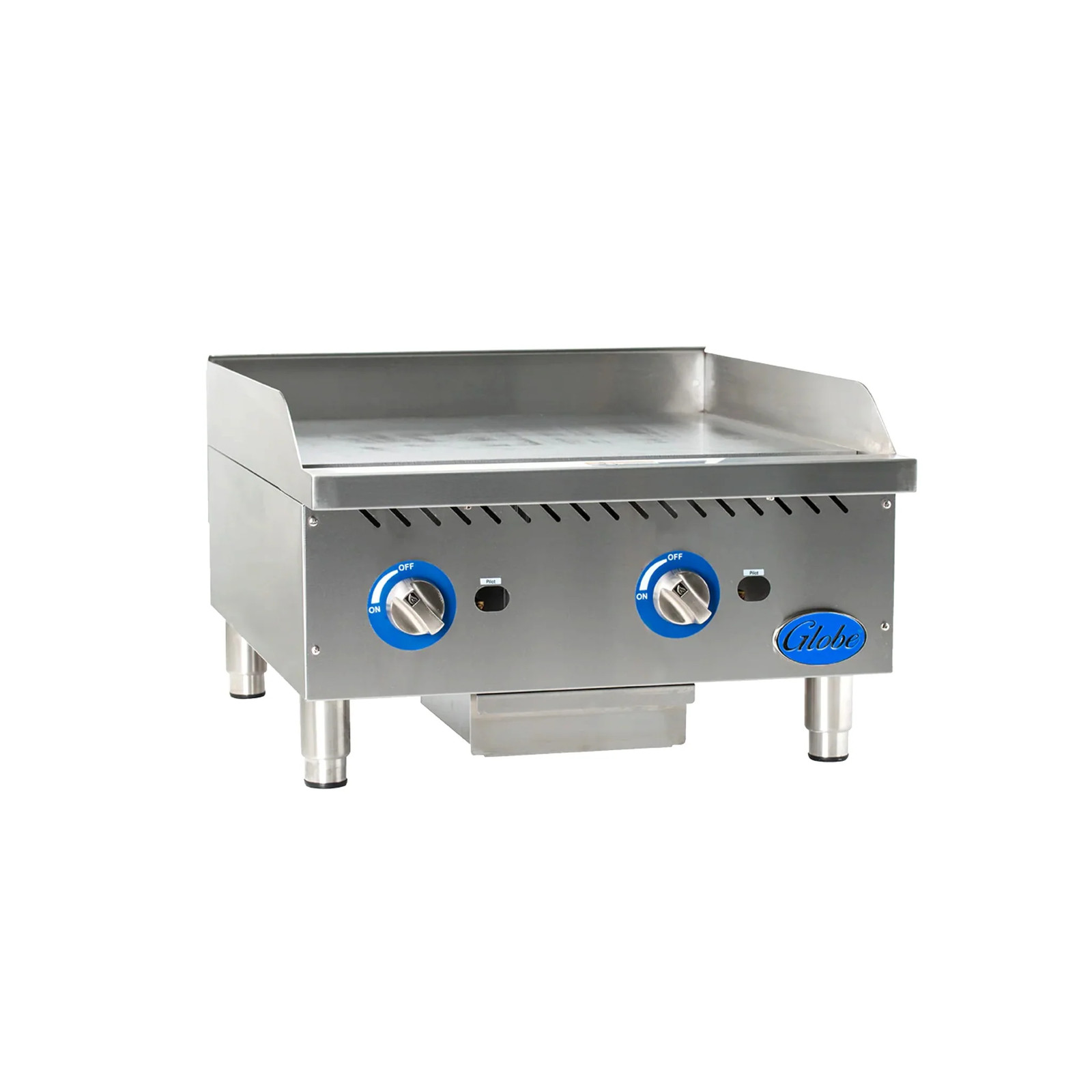 Globe GG24G Countertop Gas Griddle – 24” Manual Control Commercial Flat Top