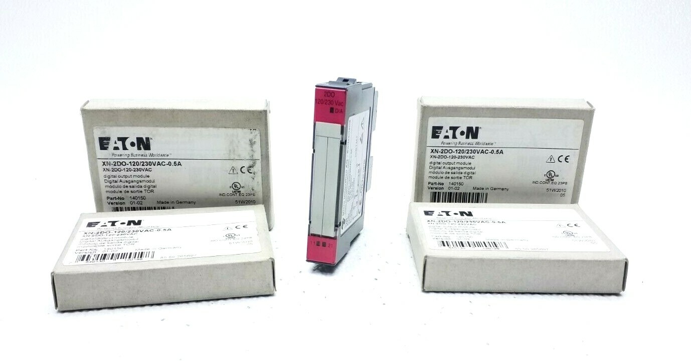 LOT OF 4 EATON XN-2DO-120/230VAC-0.5A DIGITAL OUTPUT MODULE