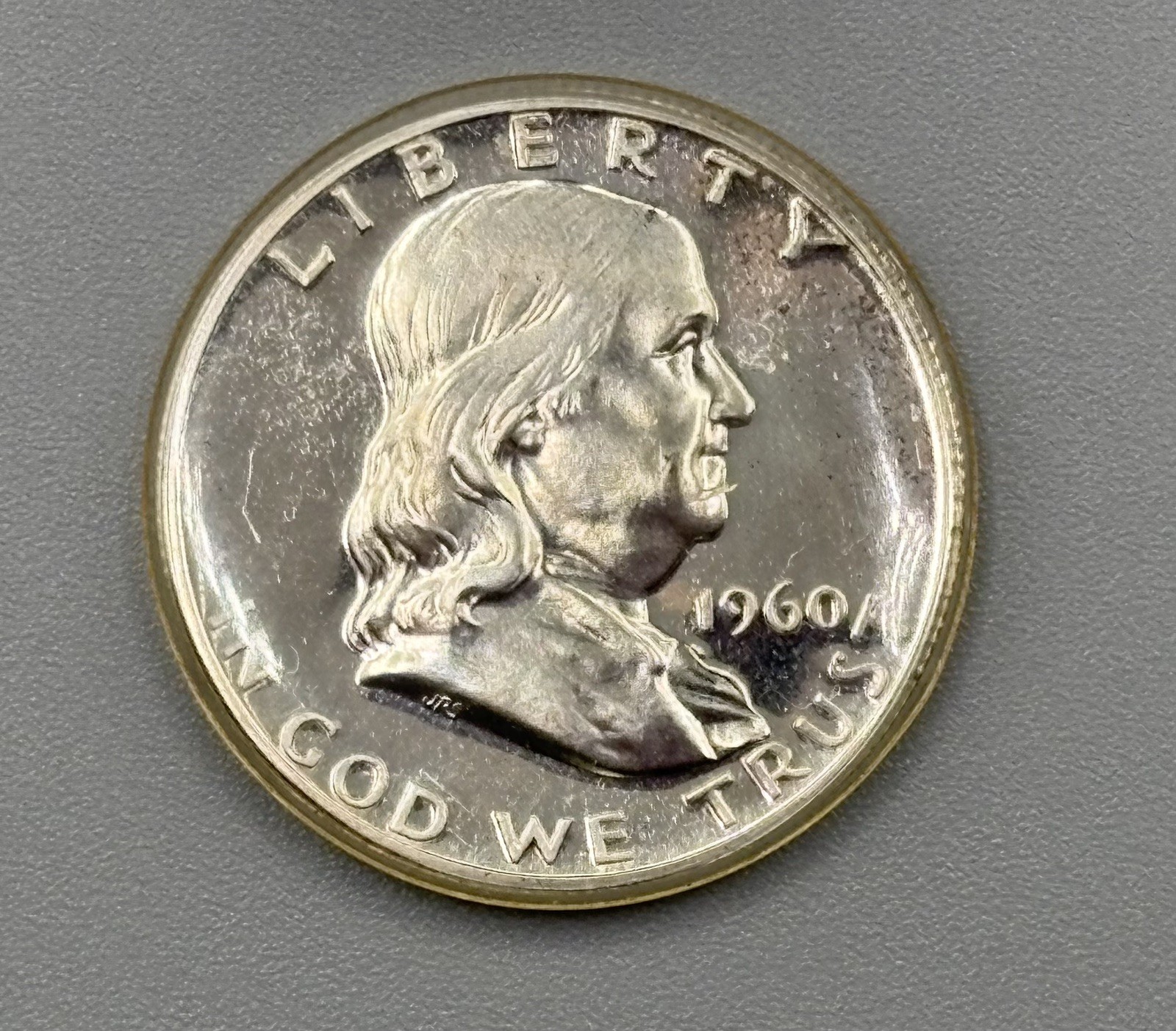 1960 Franklin Half Dollar Brilliant Mirror Surfaces  Raw Coin