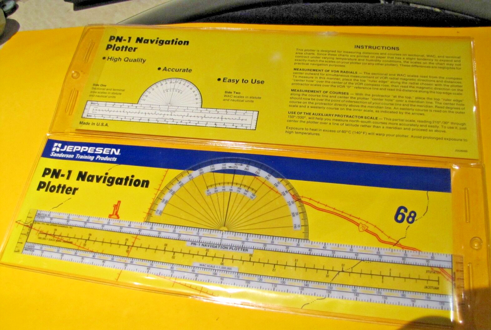 Jeppesen Sanderson Training Products PN-1 Navigation Plotter Airplane Pilot NEW!