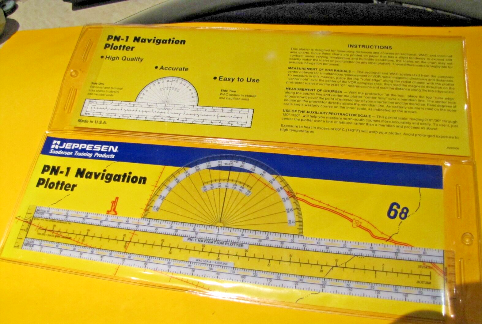 Jeppesen Sanderson Training Products PN-1 Navigation Plotter Airplane Pilot NEW!