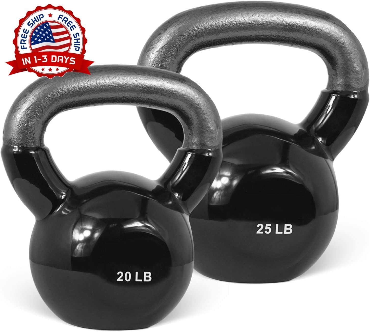 Combo de pesas rusas recubiertas de vinilo para entrenamiento de cuerpo completo