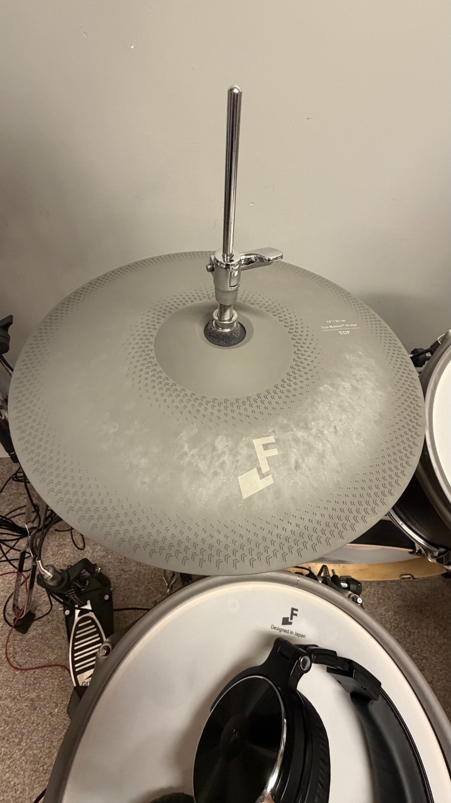 Used - EFNOTE 5X Acoustic Designed Electronic Drum Set Black Oak Wrap