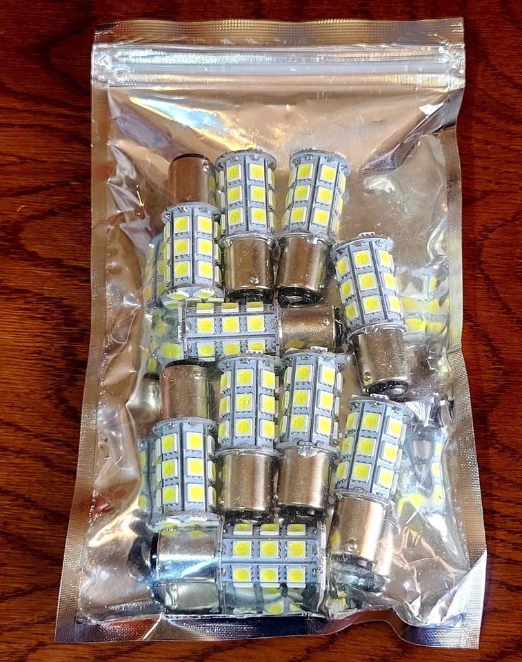 10 NEW 1142, 1076 Bayonet Double Contact LED Light Bulbs Boat Marine RV Camper