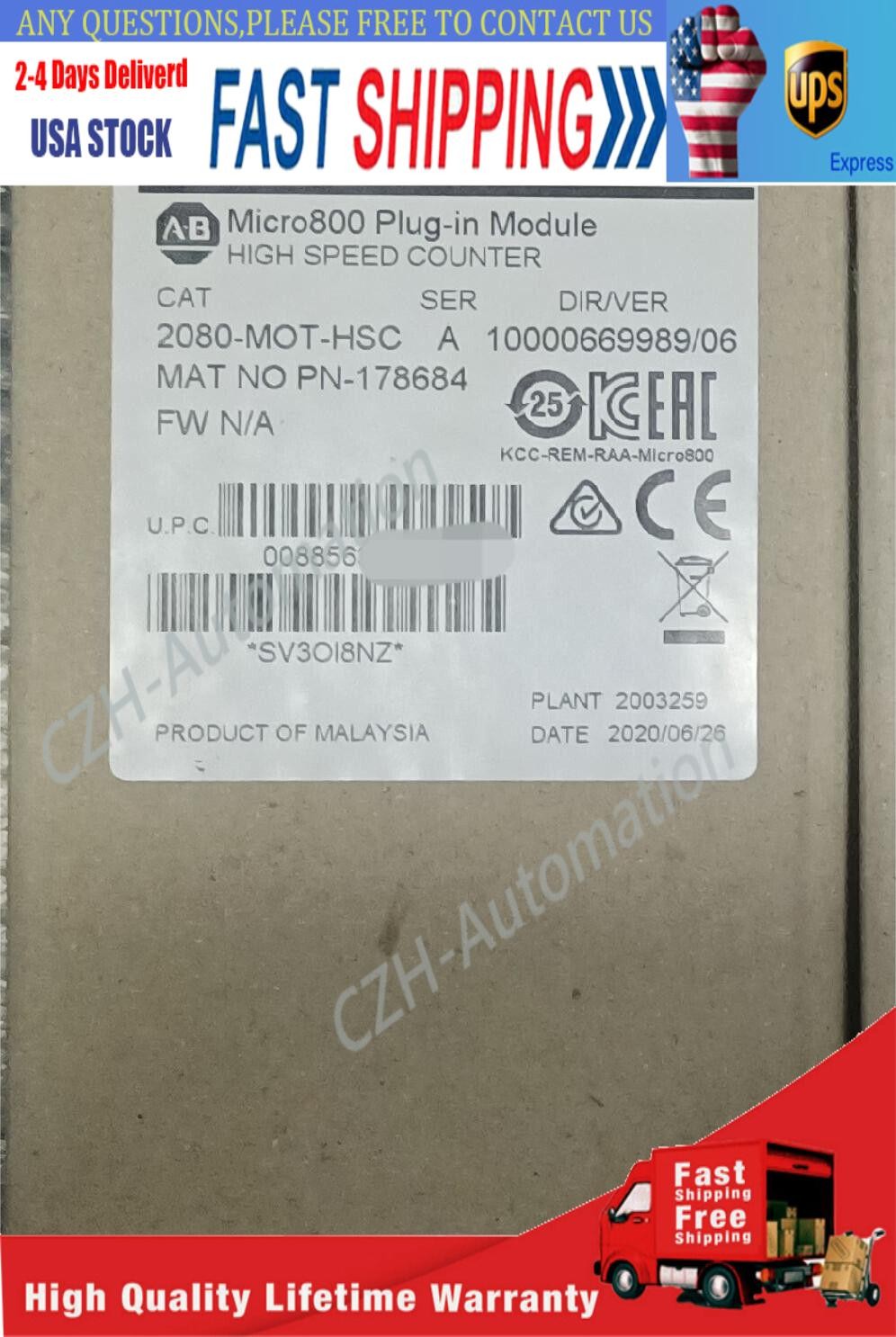 ALLEN-BRADLEY 2080-MOT-HSC MICRO800 PLUG-IN MODULE NEW IN BOX FAST SHIP
