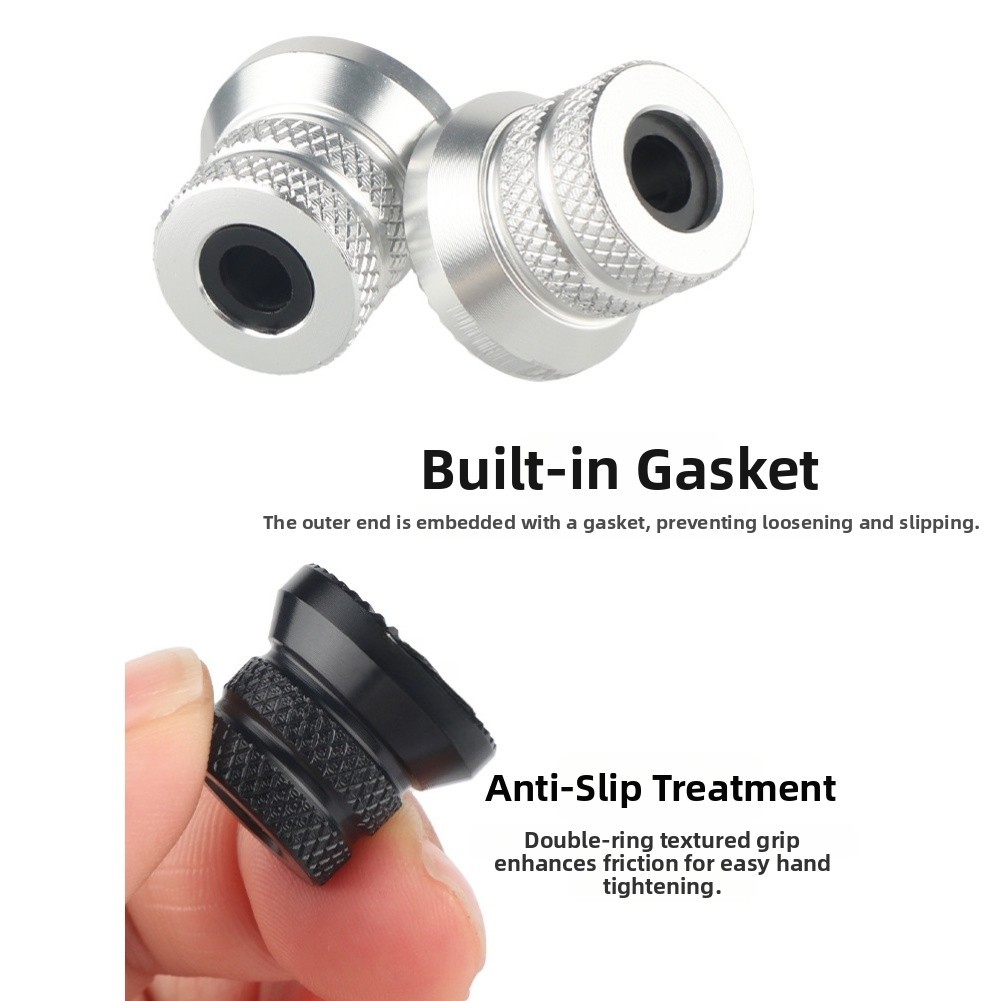 MTB Hub Axle Quick Release Skewer Nut M5 0.8mm Thread Knurled Aluminum Alloy
