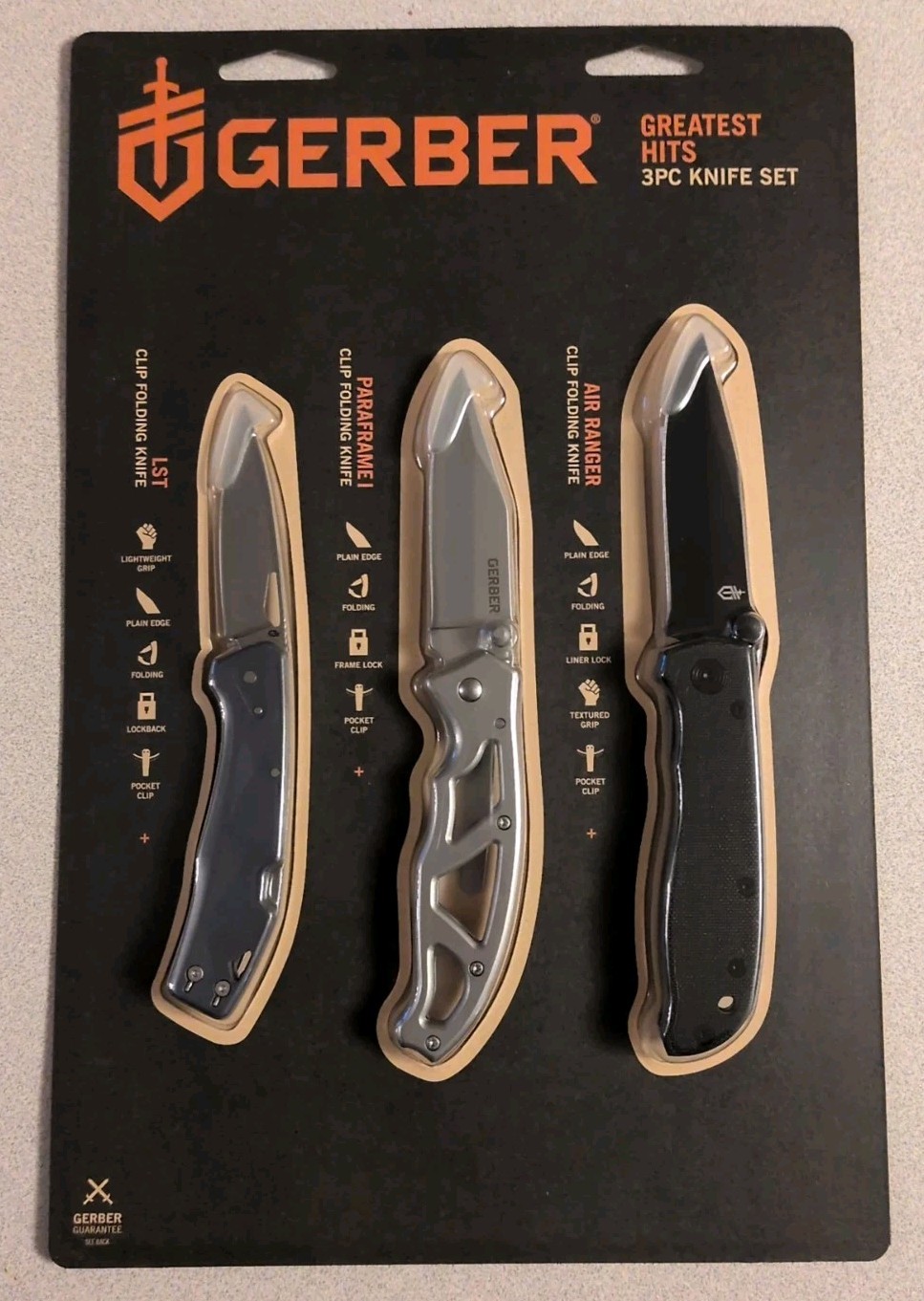 Gerber 3pc. Folding Knife Set, Greatest Hits, Brand New