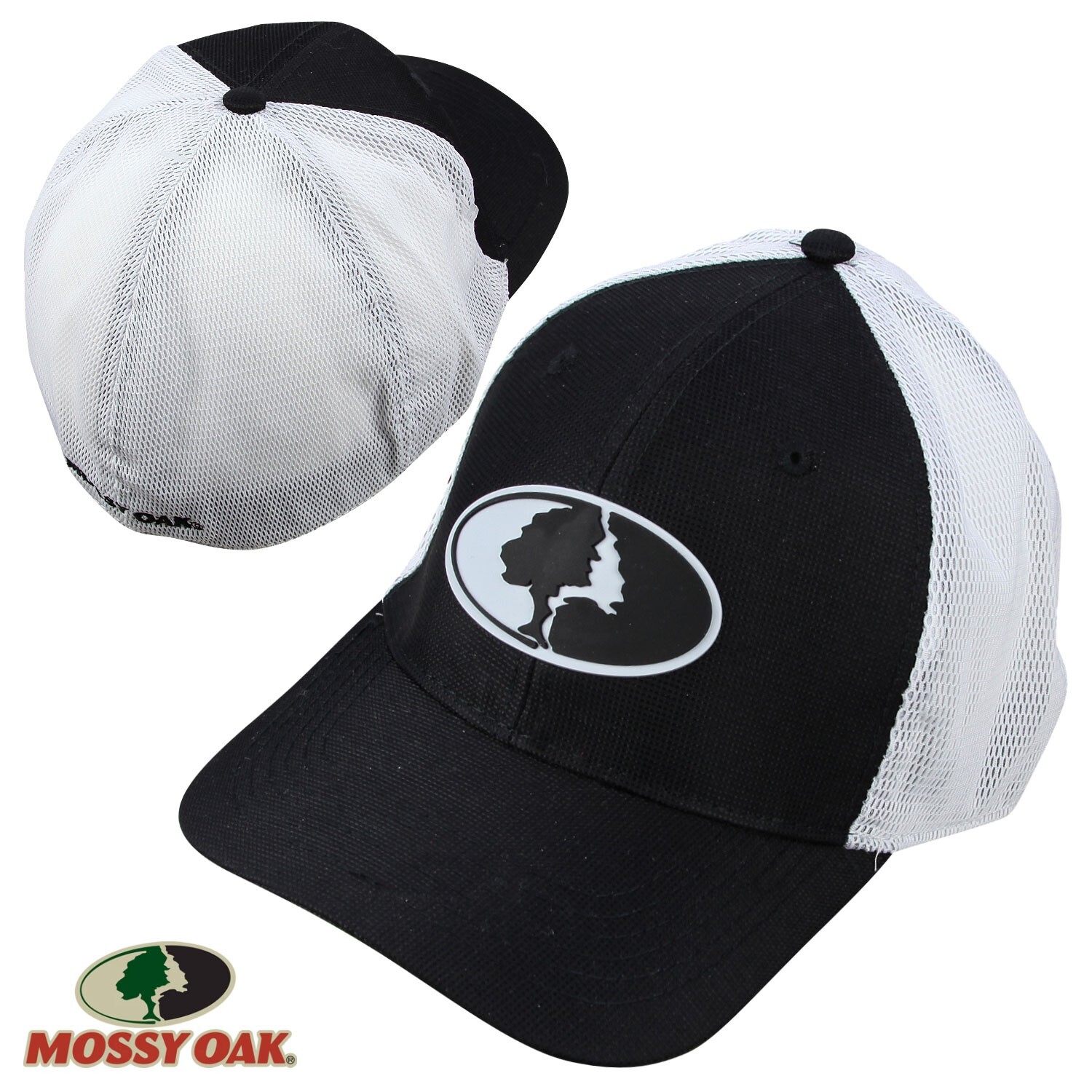 Mossy Oak Proflex Cap (L/XL)- Black/White