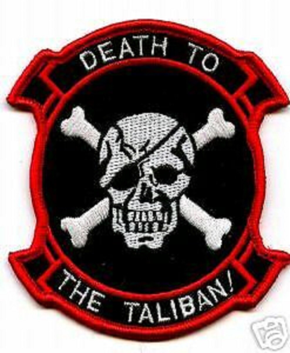 OEF OIF ORIGINAL DESIGN iron-on PATCH APPROVED TO WEAR: DEATH TO TALIBAN