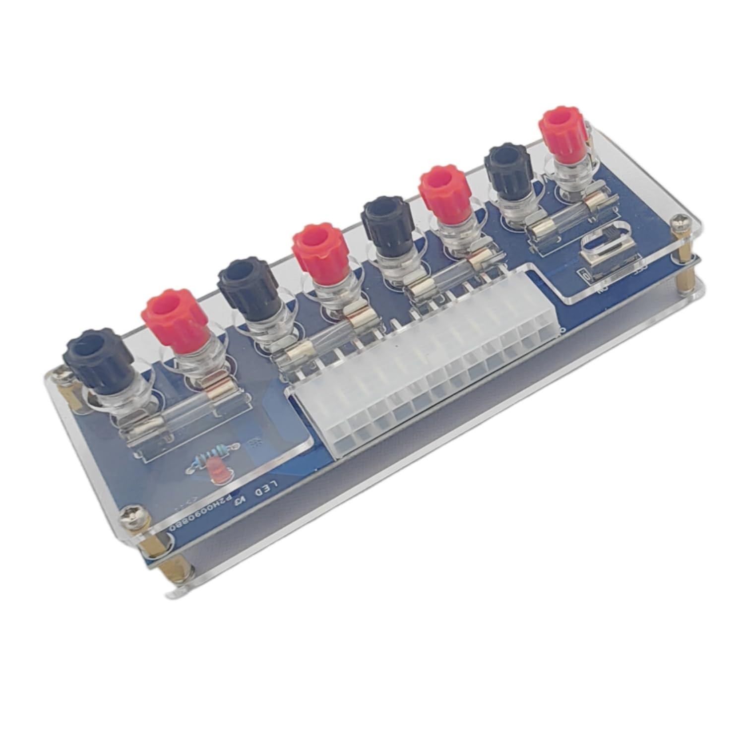 ATX Power Supply Binding Post Adapter 12V 5V 3.3V Output Fuse Enclosure