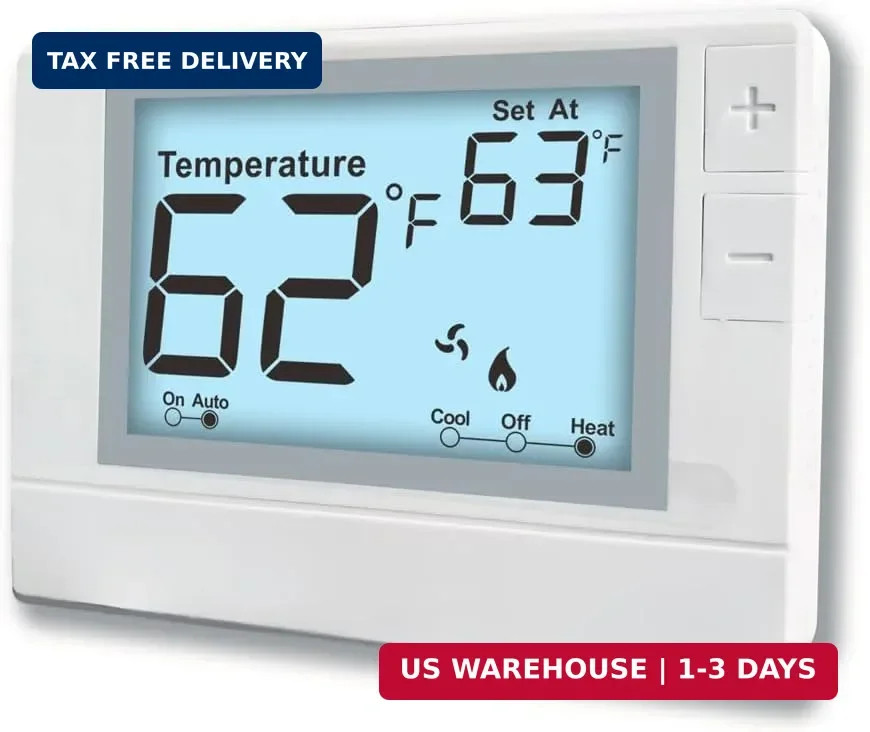 Non-Programmable Thermostat for Conventional Single-Stage Systems, 1 Heat/1 Cool