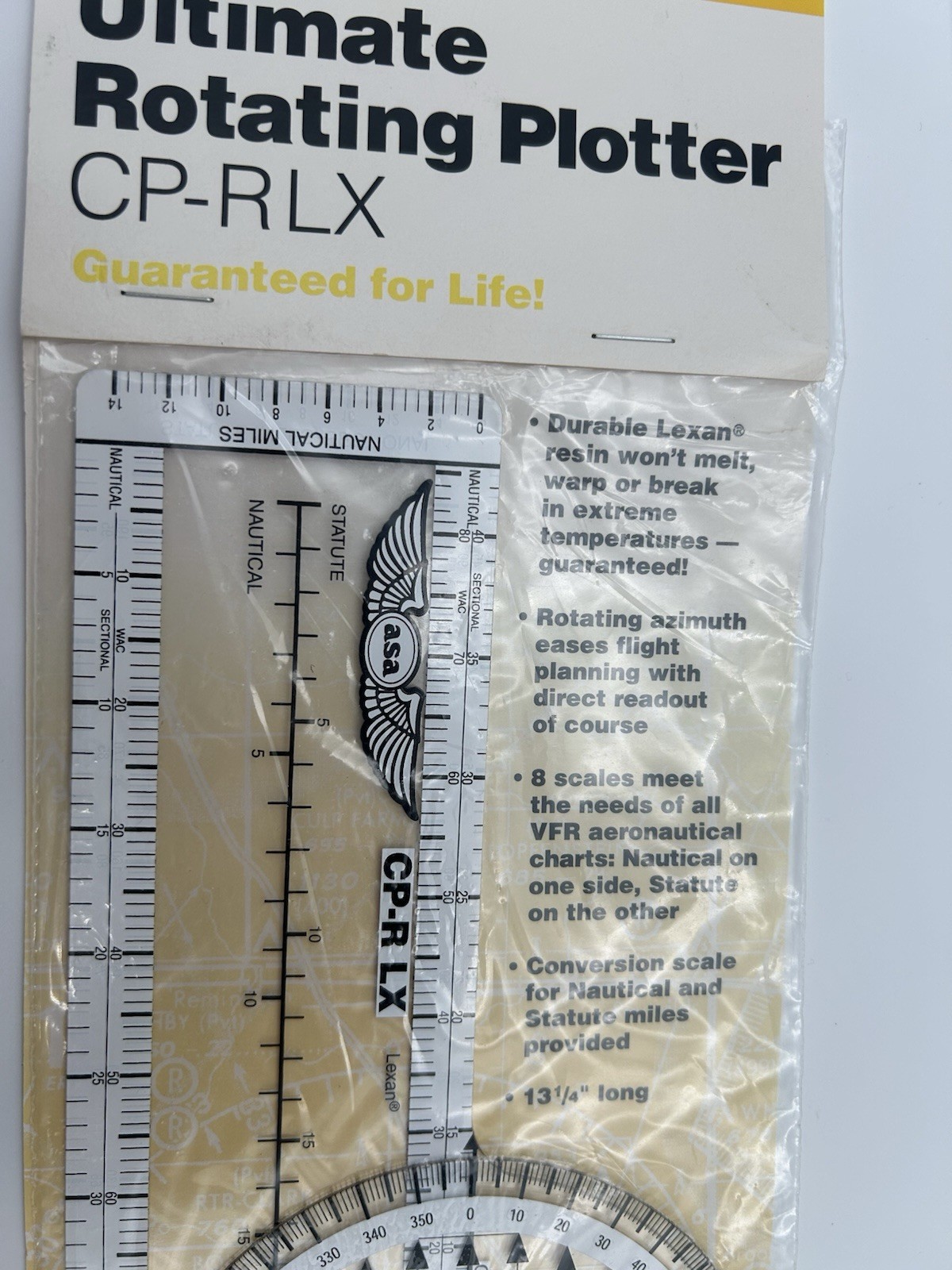 ULTIMATE ROTATING PLOTTER AERONAUTICAL CHART VFR NAV. by ASA p/n ASA-CP-RLX