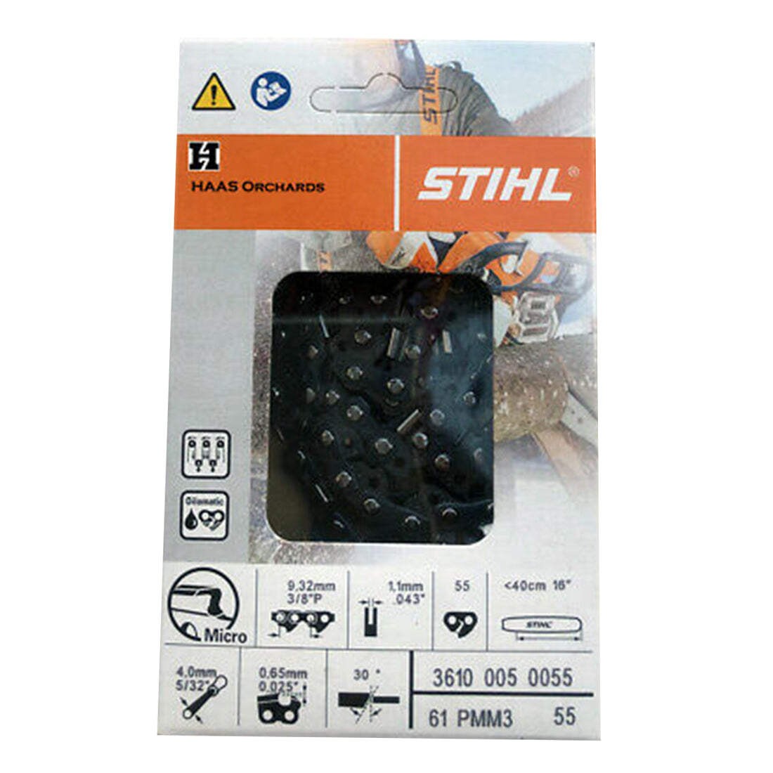 Stihl OEM 3610 005 0055 Chainsaw Chain 61 PMM3 16 In.