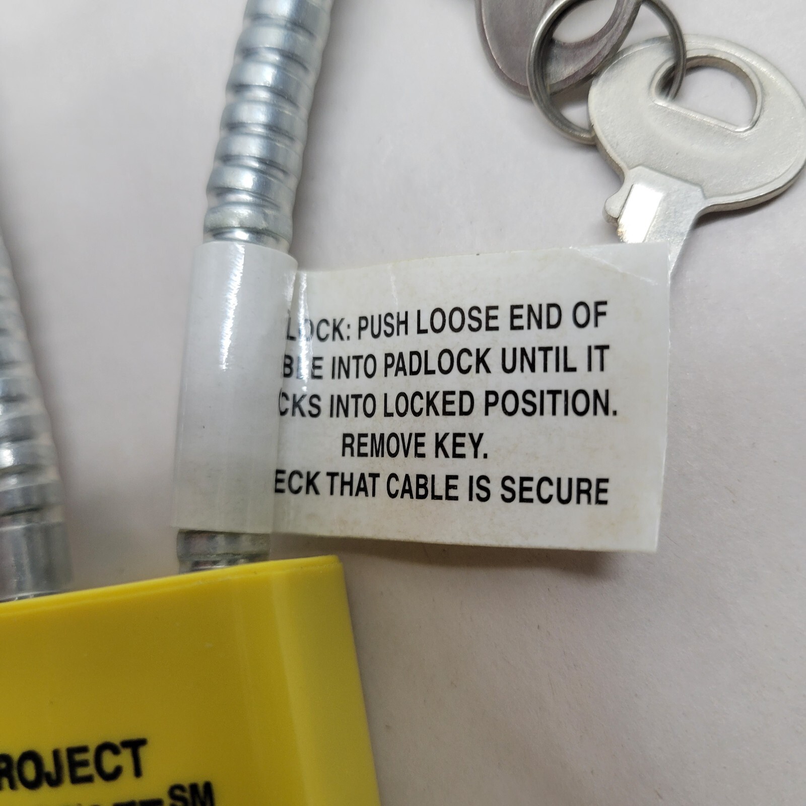 PROJECT CHILDSAFE Gun Lock - Child Safe Cable With Padlock, 2 Keys, Instructions