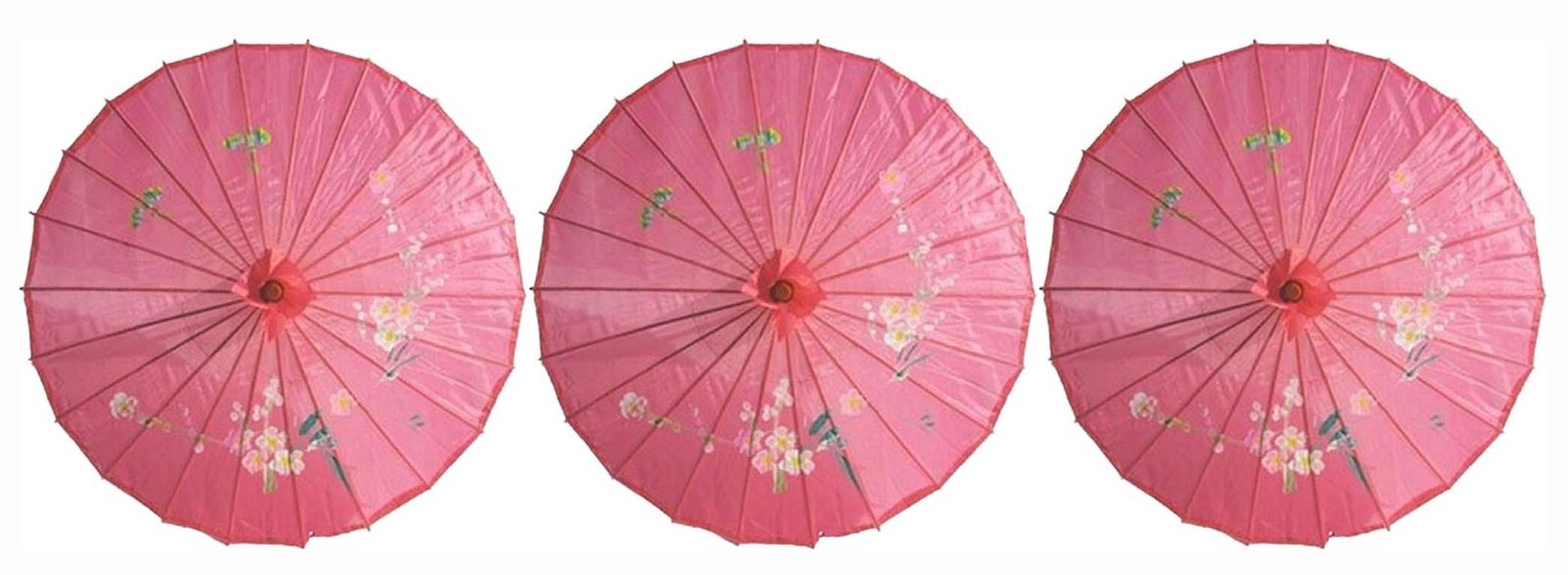 3 Pack Hot Pink Nylon Umbrella Parasol Photography Dance 22 in Kid Size 2169x3