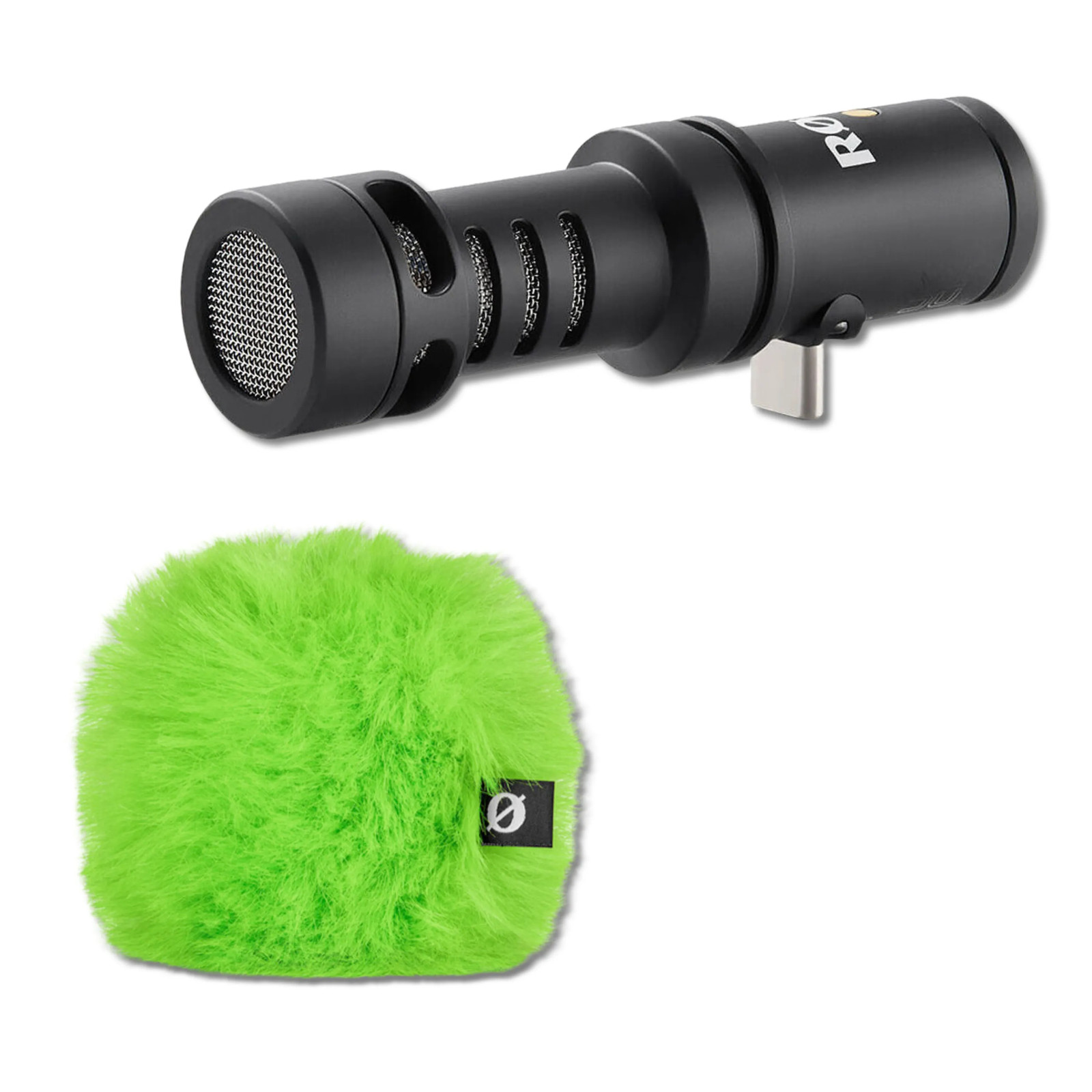 Rode VideoMic Me-C+ USB Microphone with Rode WS9 Green Windshield