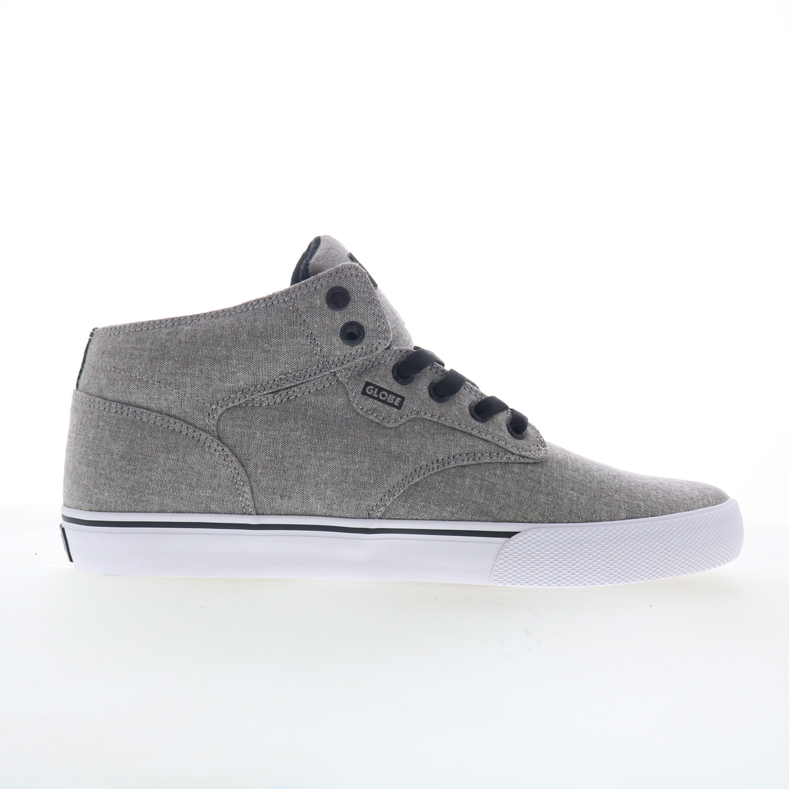 Globe Motley Mid GBMOTLEYM Mens Gray Canvas Skate Inspired Sneakers Shoes