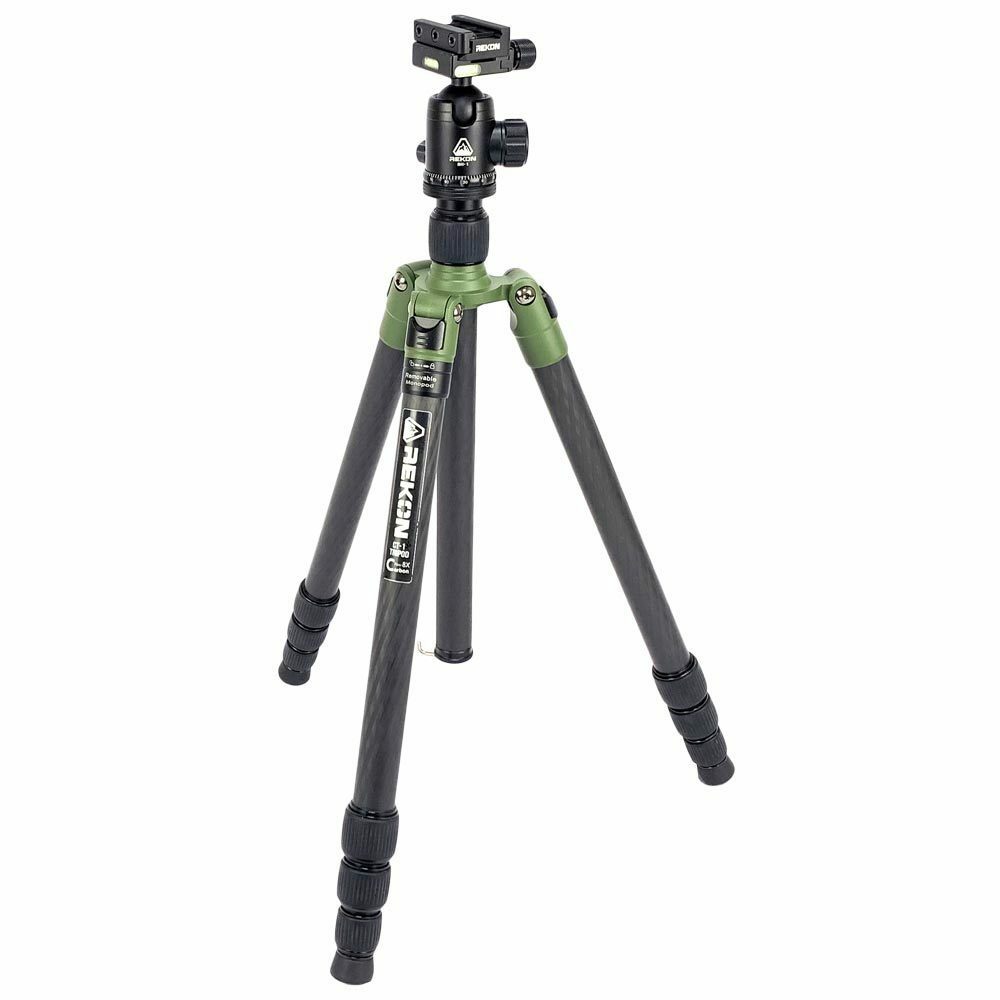REKON CT-1 Carbon Fiber Tripod, BH1 Ballhead, RTA2 Picatinny to Arca-Swiss Mount