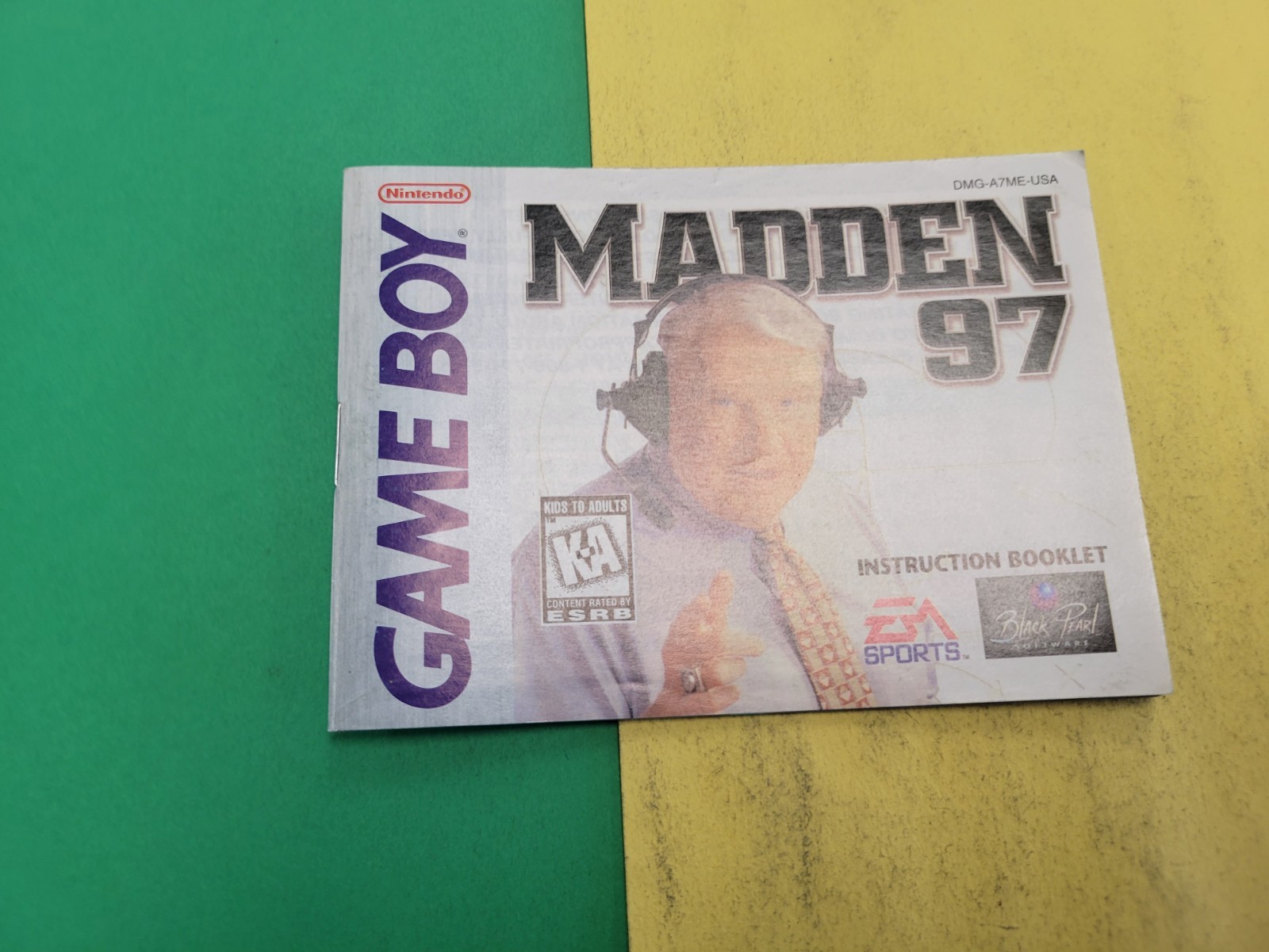 Madden 97 1997 John Football Original Nintendo Gameboy Instruction Manual Only