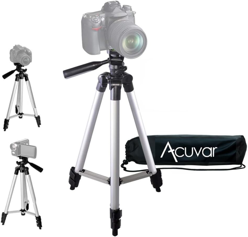 Adjustable 50-Inch Tripod for Smooth Pan & Tilt, Ideal for Content Creation