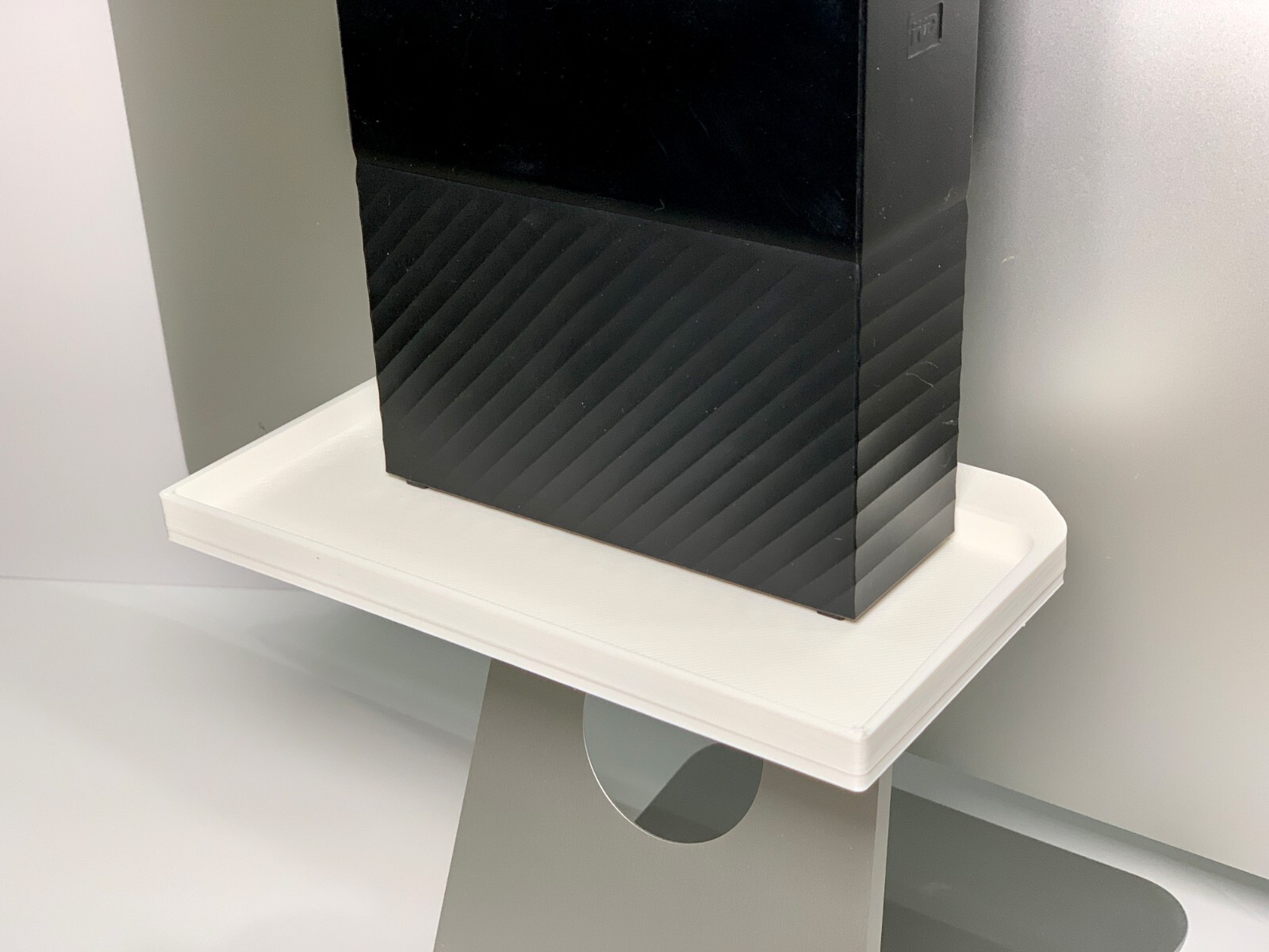 Apple iMac Hidden Storage Shelf for 27 Inches iMac | Large Hard Drive Organizer