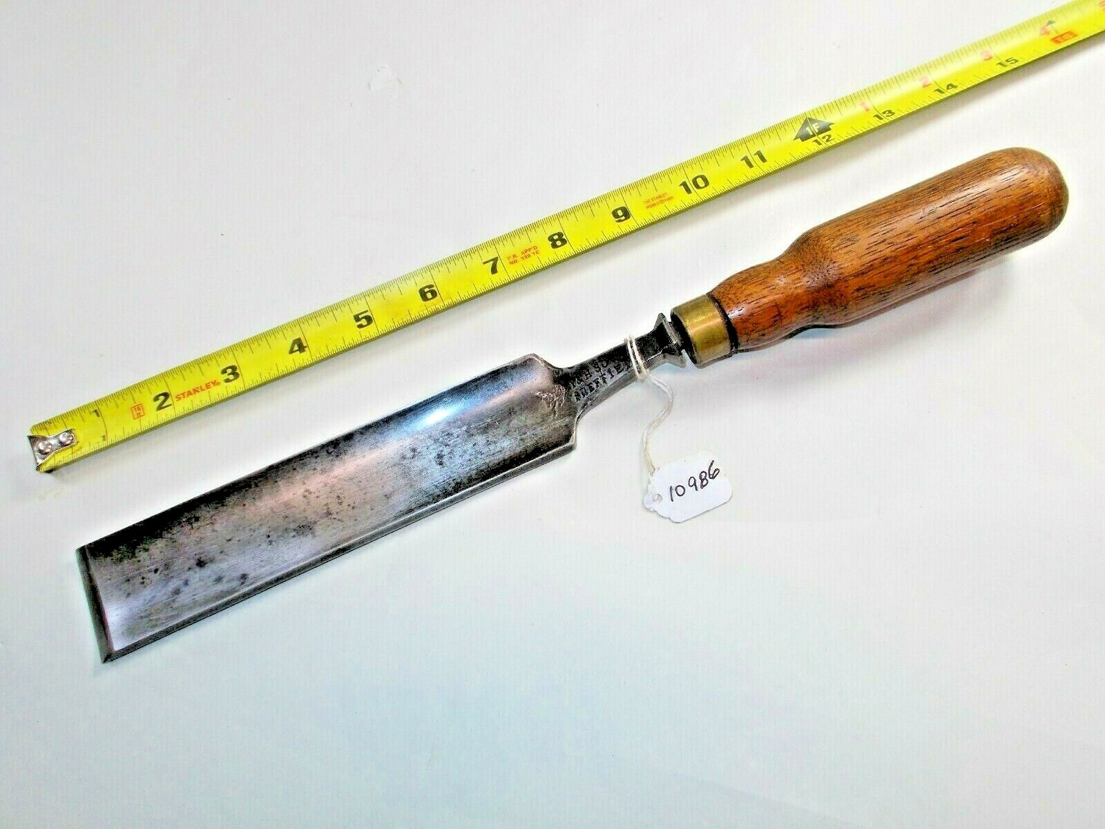 I & H SORBY Vintage 1-9/16" Wide Cut Crank Neck Woodworker's Gouge, Sheffield