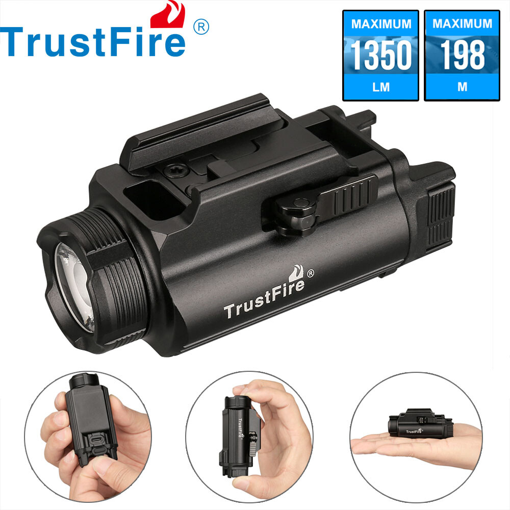 TrustFire 1350Lumen Rechargeable led Pistol Light Glock Weapon LED Flashlight C