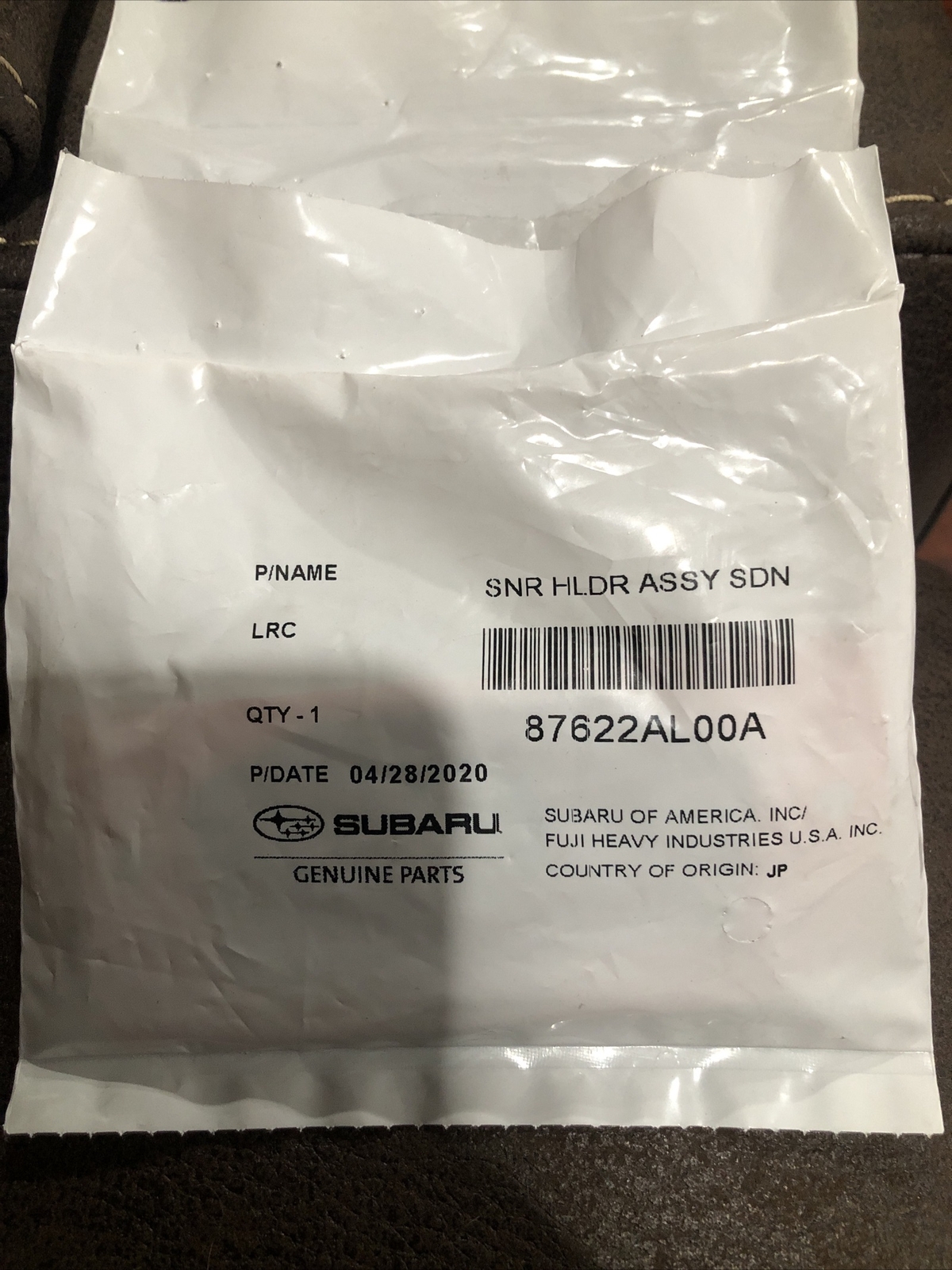 Genuine Subaru Reverse Sensor Holder 87622AL00A