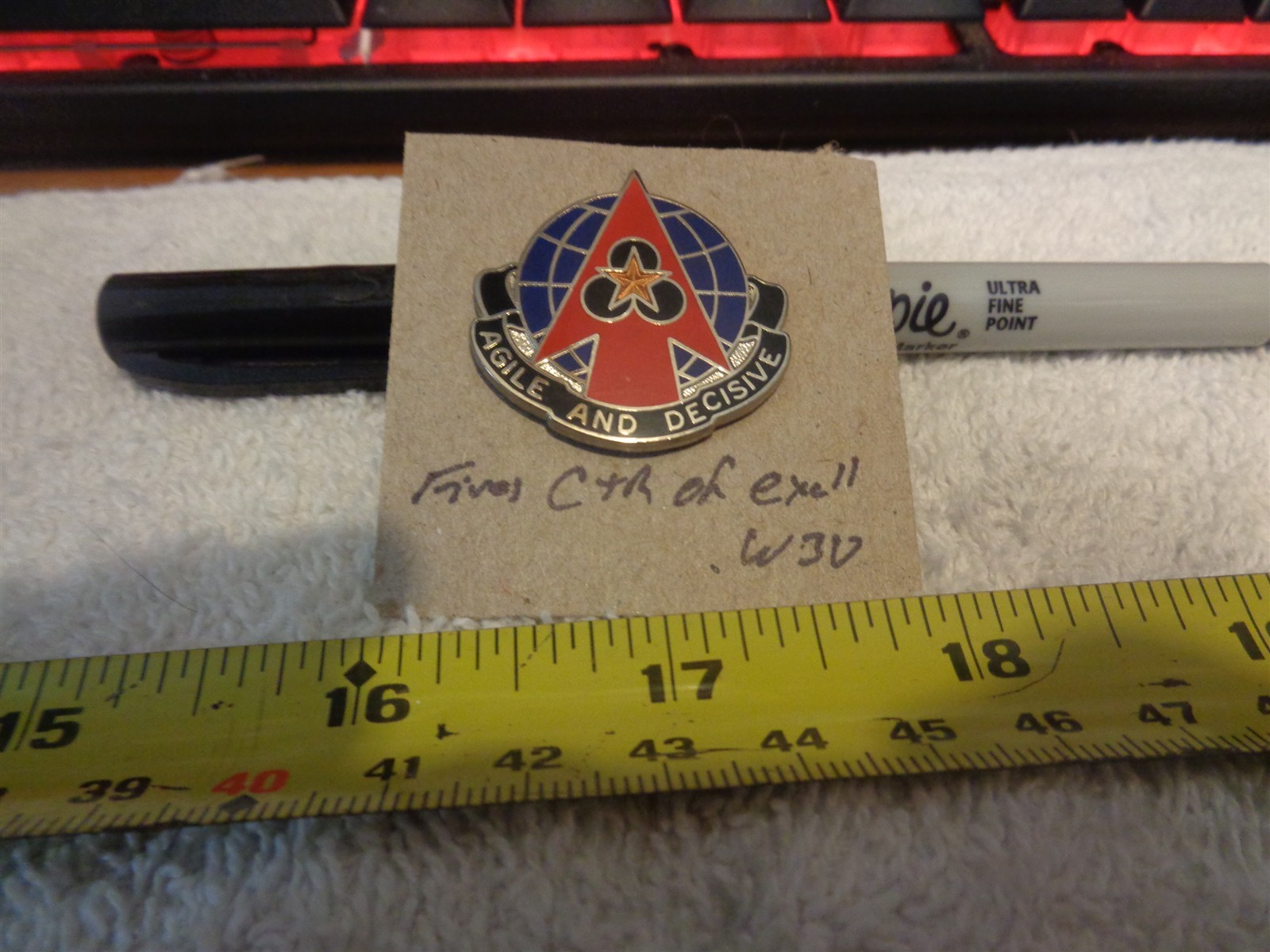 Fires Center of Excellence W30 Unit Crest, DI, DUI (DRAW#J4)