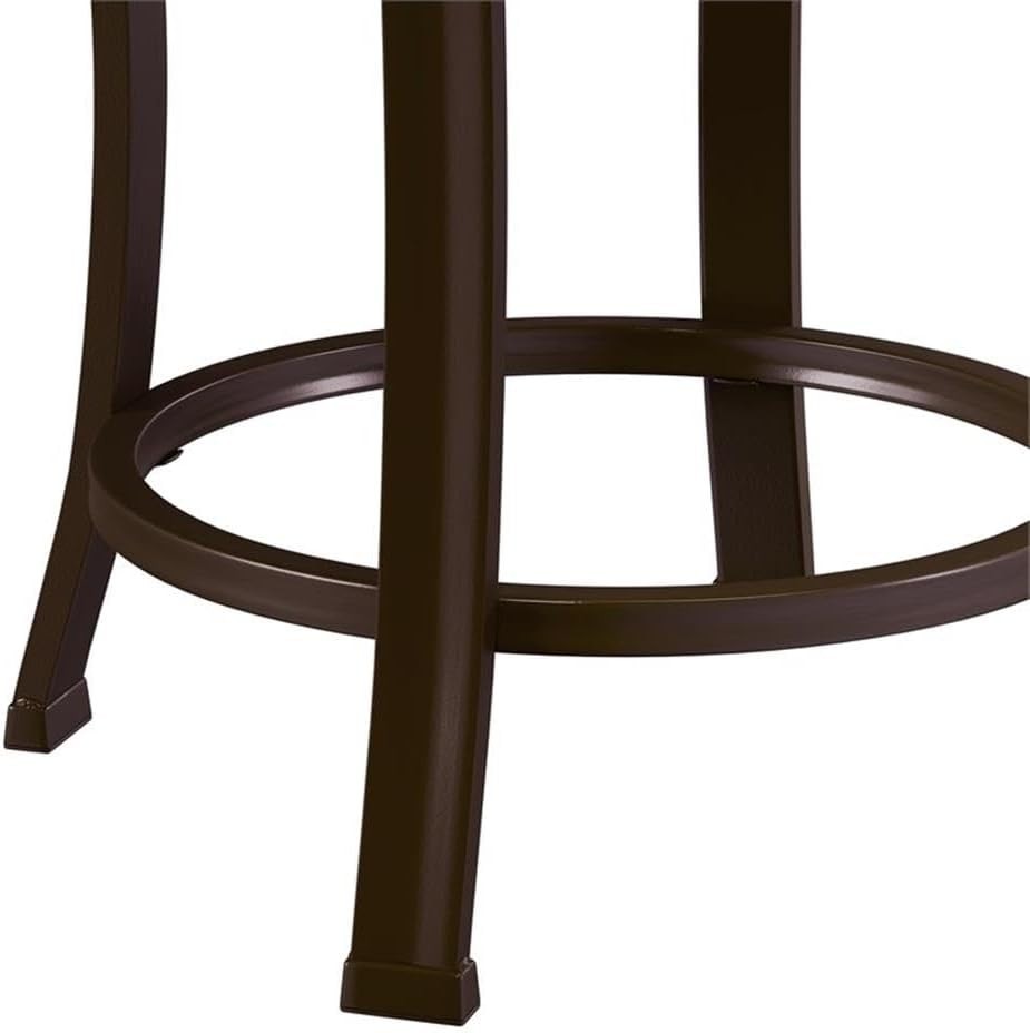 Backless Vanity Stool Antique Brown