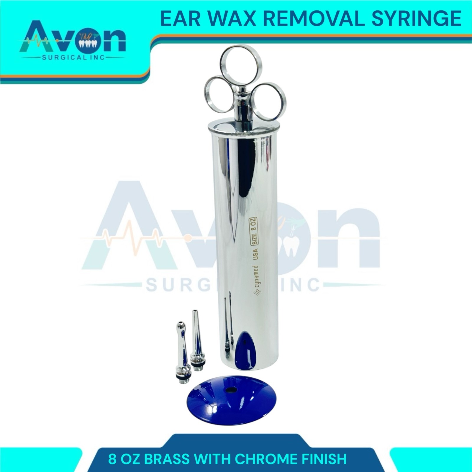 NEW PREMIUM GRADE Ear Syringe Metal 8 oz. Stainless Steel -A+ QUALITY GURANTEED