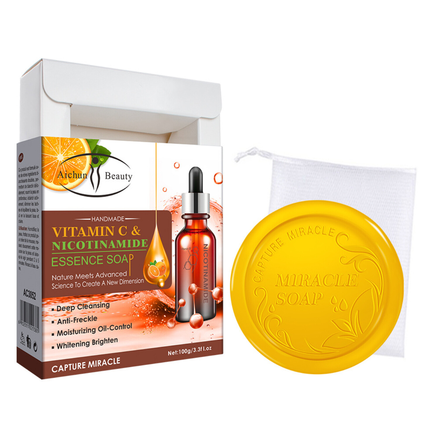 Vitamin C Nicotinamide Essence Handmade Soap Anti-Freckle Moisturizing 100g