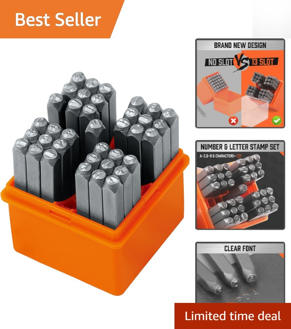 Compact 37-Piece Letter & Number Stamp Set Perfect for Jewelry Imprinting