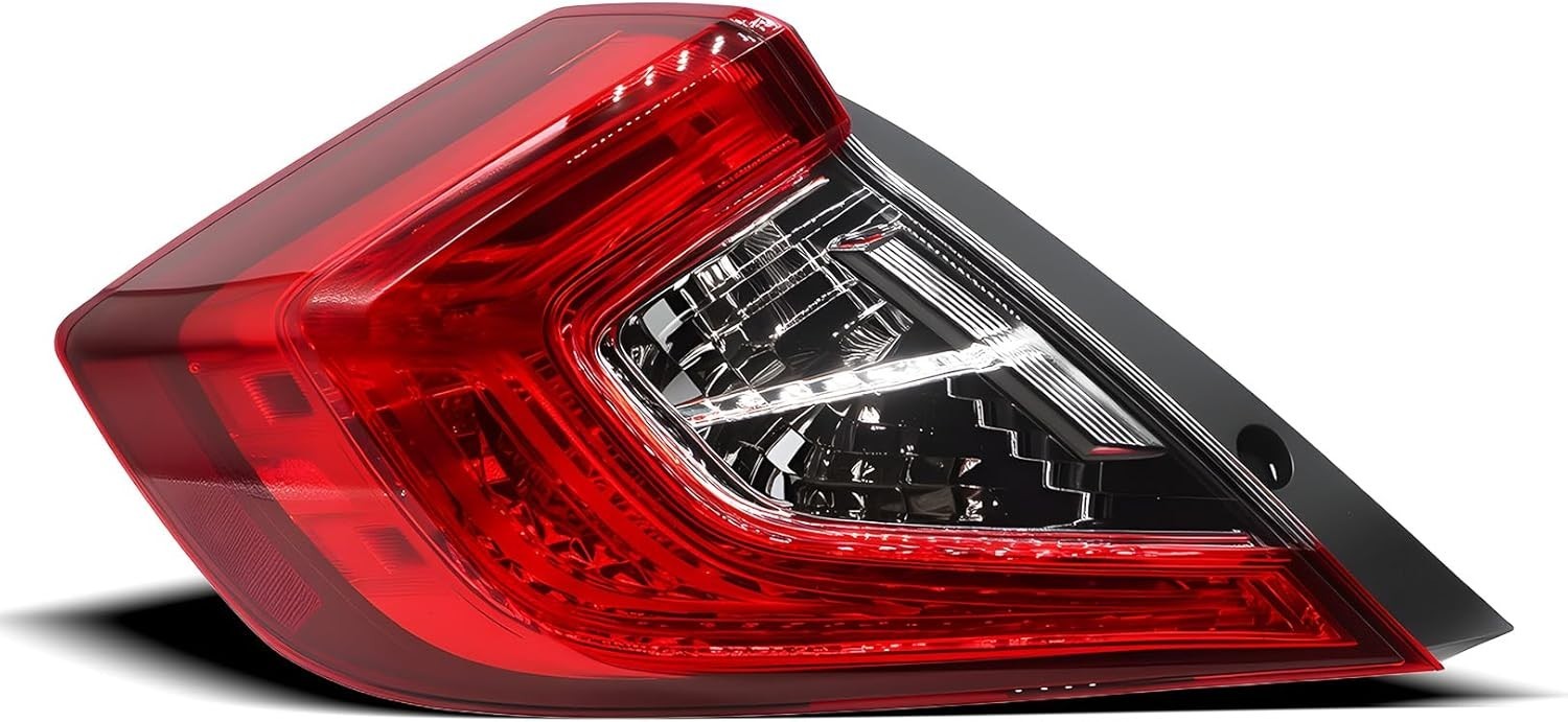 Outer Tail Light Halogen Left Side Compatible with Civic Sedan 2016-2020 w/o