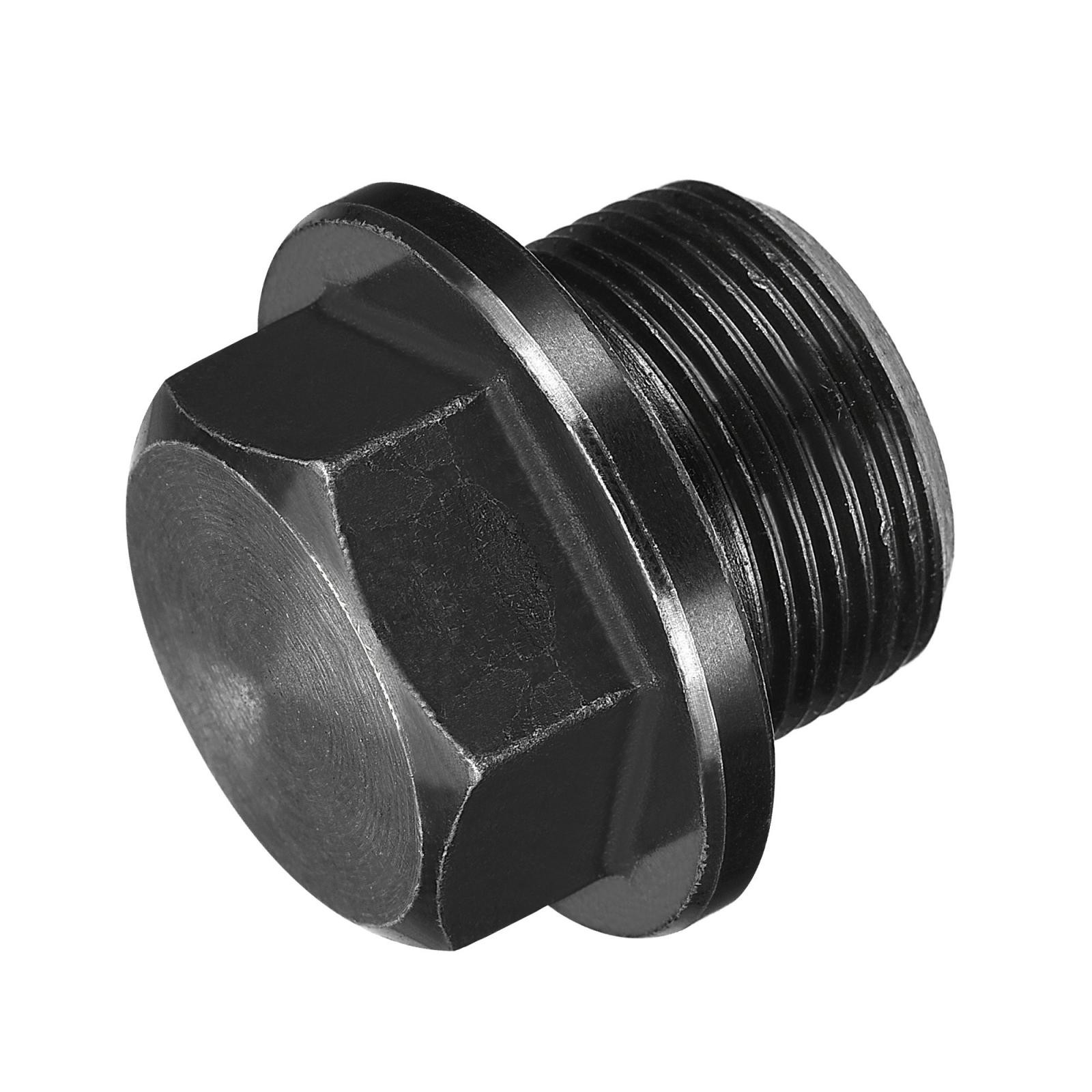 Outer Hex Head Socket Pipe Fitting Plug M18x1.5 Male Thread Carbon Steel 2Pcs