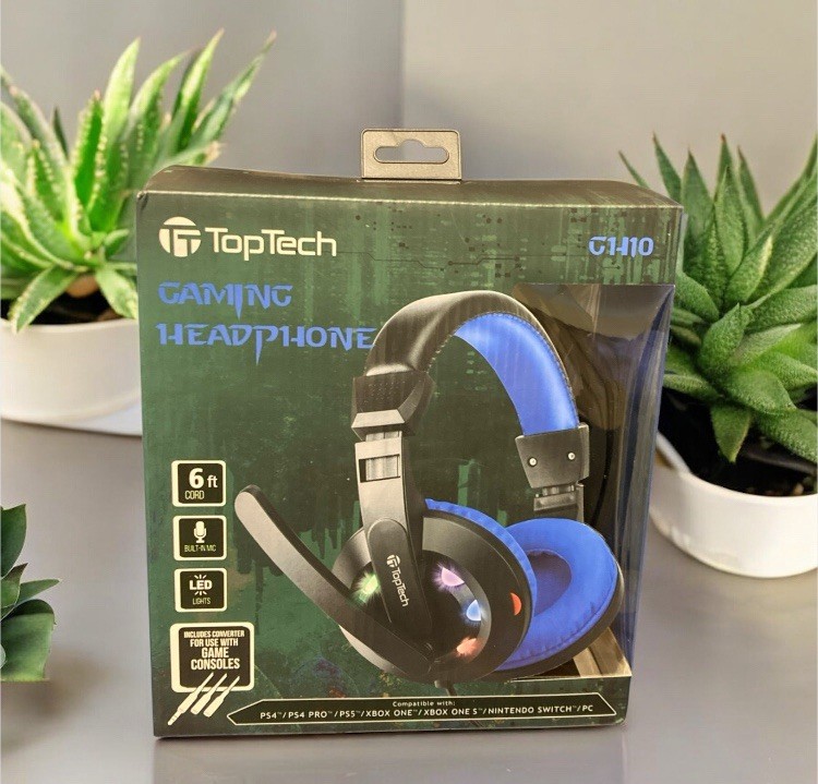 TopTech Gaming Headphone CH10 Game Consoles color-changing LED (NEW)