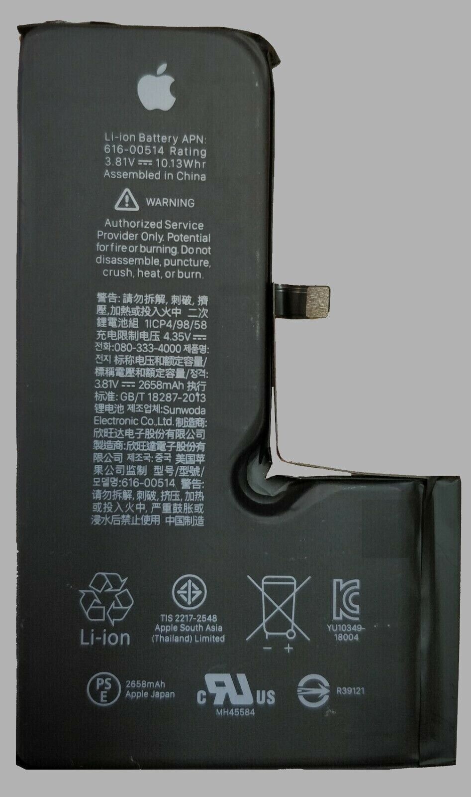 OEM Original Apple Replacement Battery for iPhone XS 100% Battery Health