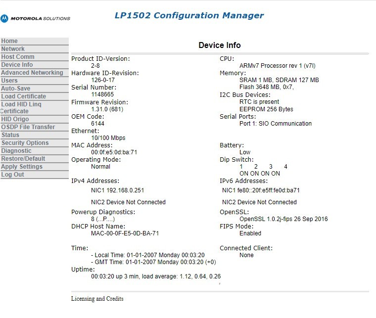Avigilon Mercury Security LP1502 Intelligent Card Controller Board LP-1502---