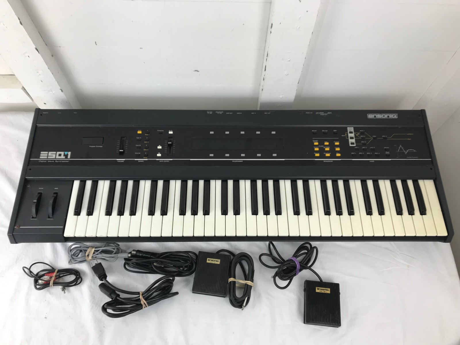 1980s Ensoniq ESQ-1 Synthesizer Keyboard - For Parts or Repair