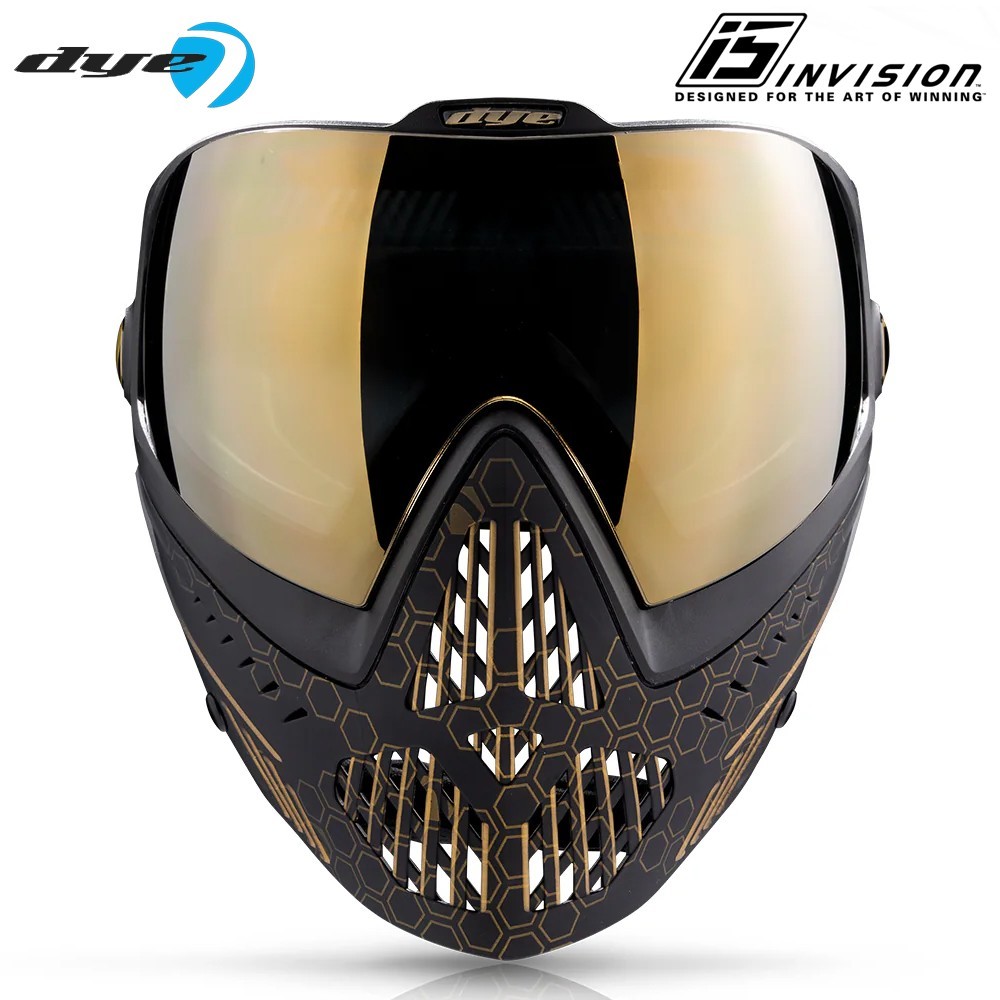 Dye Paintball I5 Protective Gear Goggle System Mask Hypercam Black/Gold