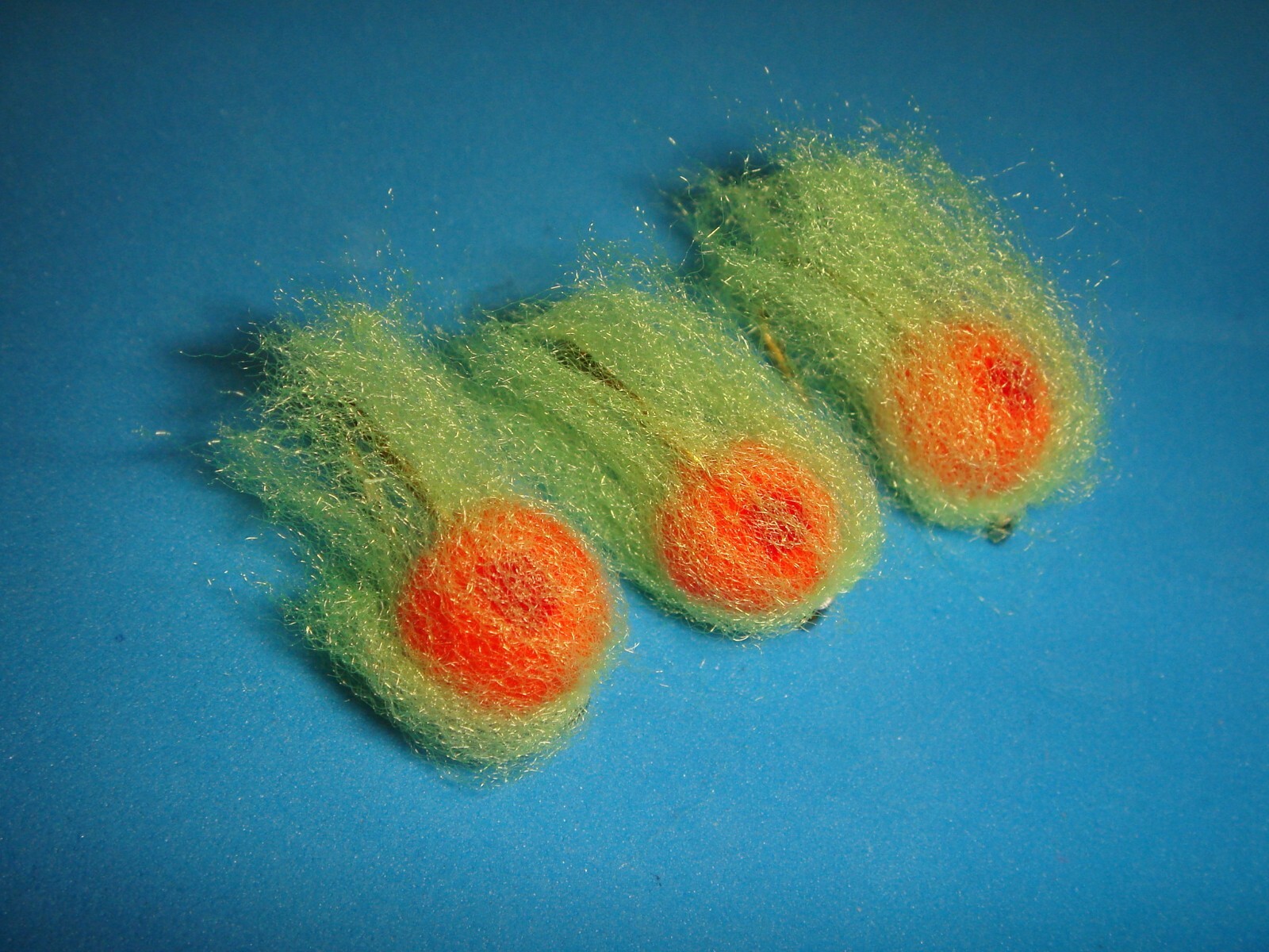FLY FISHING FLIES - Steelhead Orange STEELHEAD NUKE EGG Flies size #8 (6 pcs.)