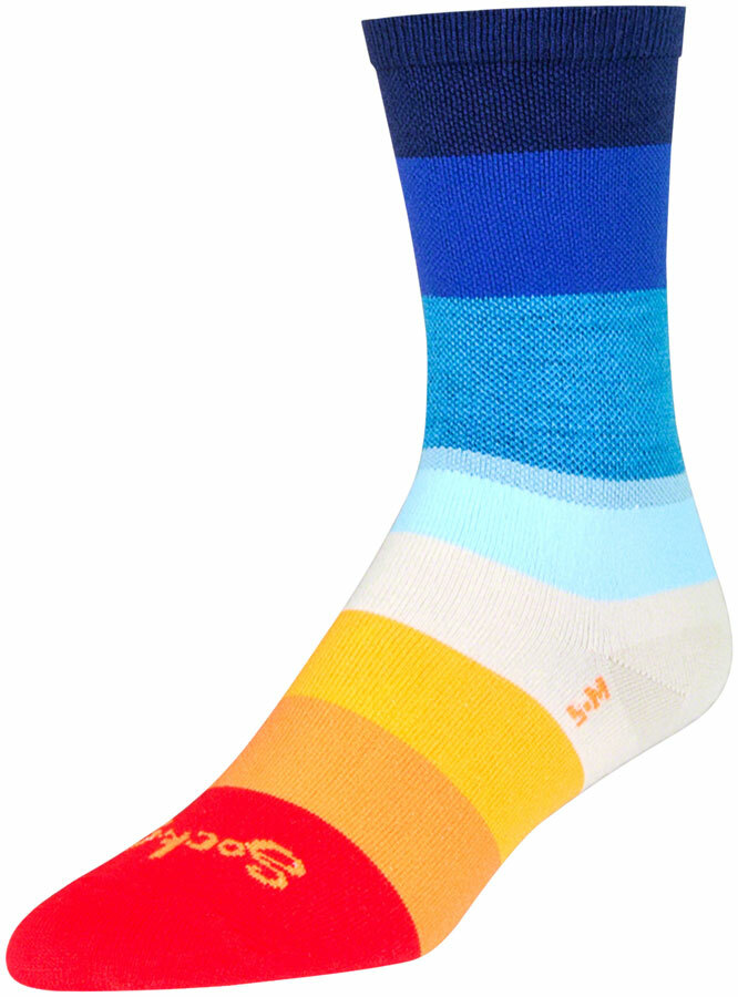 SockGuy Crew 70's Socks - 6 inch, Blue, Large/X-Large