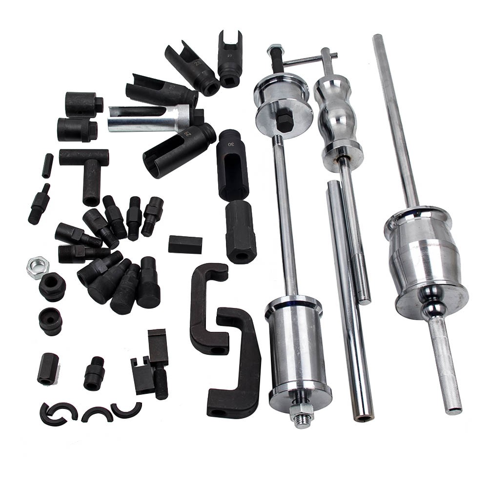Auto Truck Diesel Injector Extractor Slide Hammer Puller Adapter Tool Kits 40PC