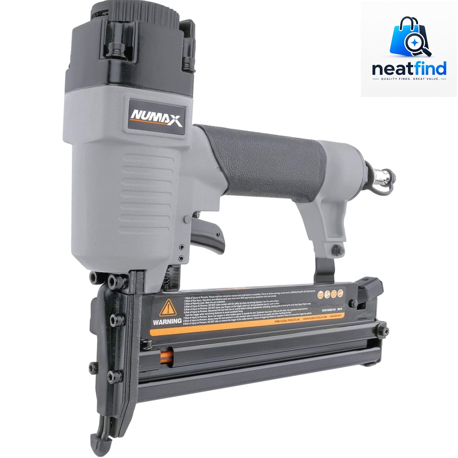2-in-1 18-Gauge Pneumatic Brad Nailer and Narrow Crown Stapler, Lightweight F...
